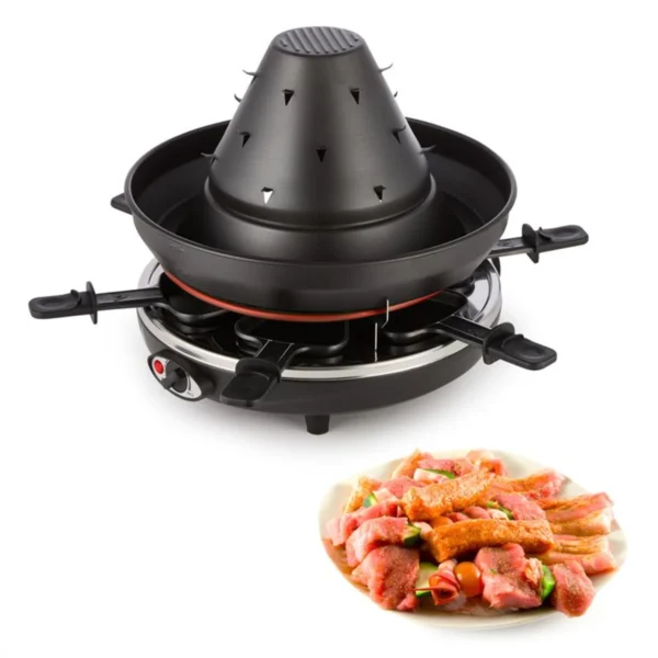 Klarstein Taste Volcano , črn tatarski raklet gril, 1500 W, 8 oseb