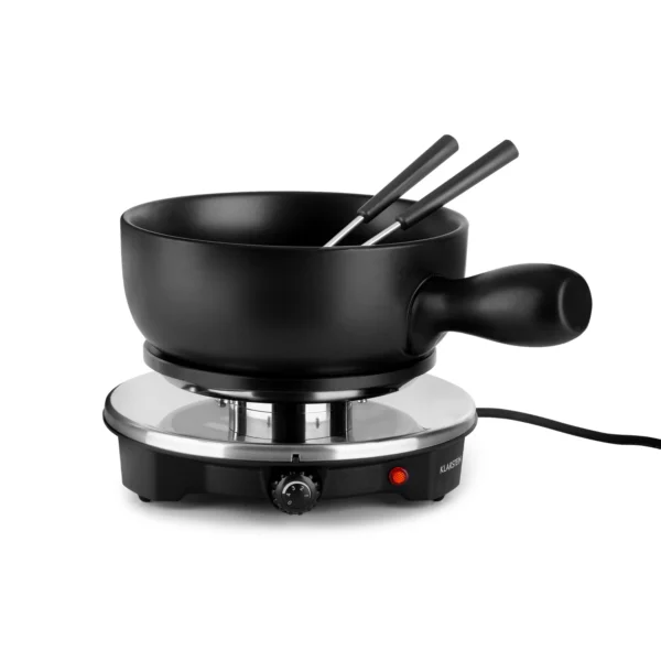 Klarstein Sirloin Raclette s Fondue, keramični lonec, 1200W, črna barva - Image 2