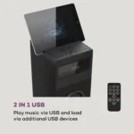 Auna Karaboom 100, stolpčni zvočnik, 120 W, bluetooth, 2 V 1 USB, črna barva - Image 5