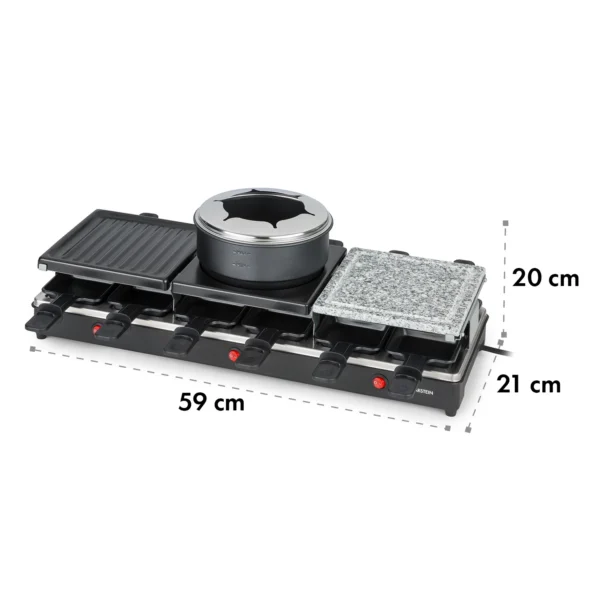 Klarstein Fonduelette XL 3 v 1 raclette žar & fondue - Image 9