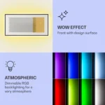 Klarstein Geometric Mojave 1000 pametni grelnik 2 v 1 (120 x 60 cm, 1000W, ambient light) - Image 3