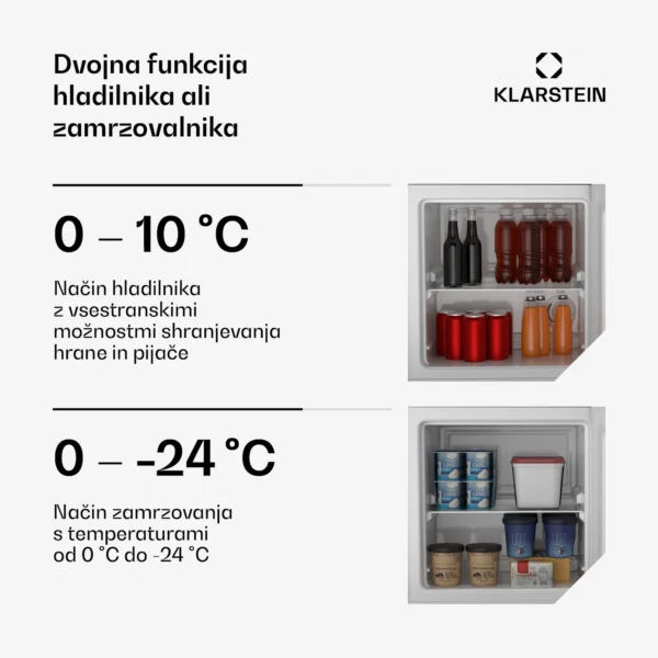 Klarstein Irene retro hladilnik z zamrzovalnikom, 31 litrov - Image 6