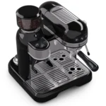 Klarstein Bella Café retro espresso aparat za kavo z mlinčkom (črna)
