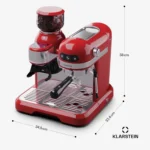 Klarstein Bella Café retro espresso aparat za kavo z mlinčkom (rdeča) - Image 9