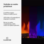 Klarstein Galeras Smart 153 električni kamin, 2 nastavitvi temperature, 16 - 30°, možnost povezave z IOT - Image 4