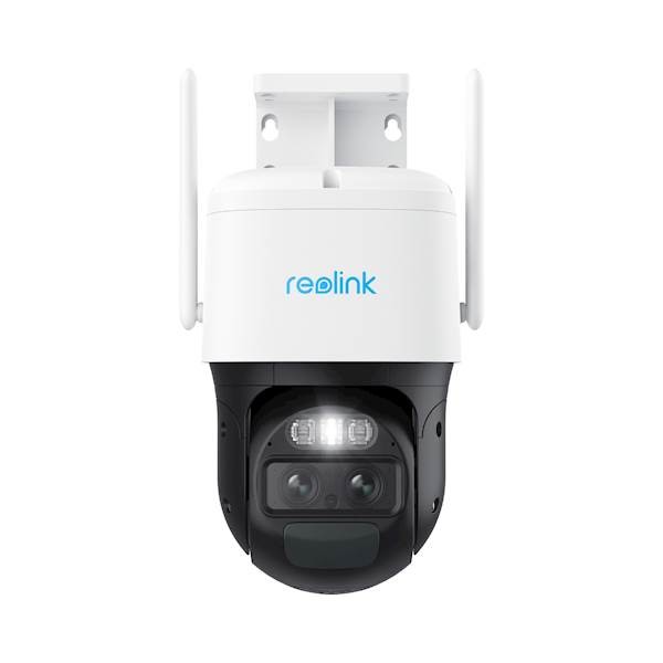 Reolink TRACKMIX G770 IP kamera, 4K 8MP Ultra HD, 4G LTE, baterija, vrtenje in nagibanje, dva objektiva, barvno nočno snemanje, LED reflektorji, aplikacija, vodoodpornost, dvosmerna komunikacija, bela