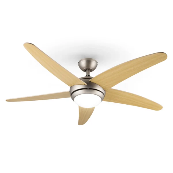 Klarstein Boler Charleston, stropni ventilator z lučjo (javor)