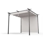Blumfeldt Pantheon Robust pergola, 3 x 3m, s stranskimi ponjavami, bež