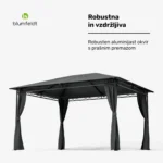 Blumfeldt Mondo Paviljon 3x4m, temno siva - Image 3