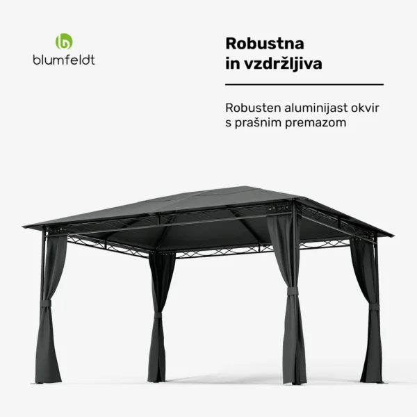Blumfeldt Mondo Paviljon 3x4m, temno siva - Image 3