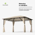 Blumfeldt Mondo Paviljon 3x4m, bež - Image 3