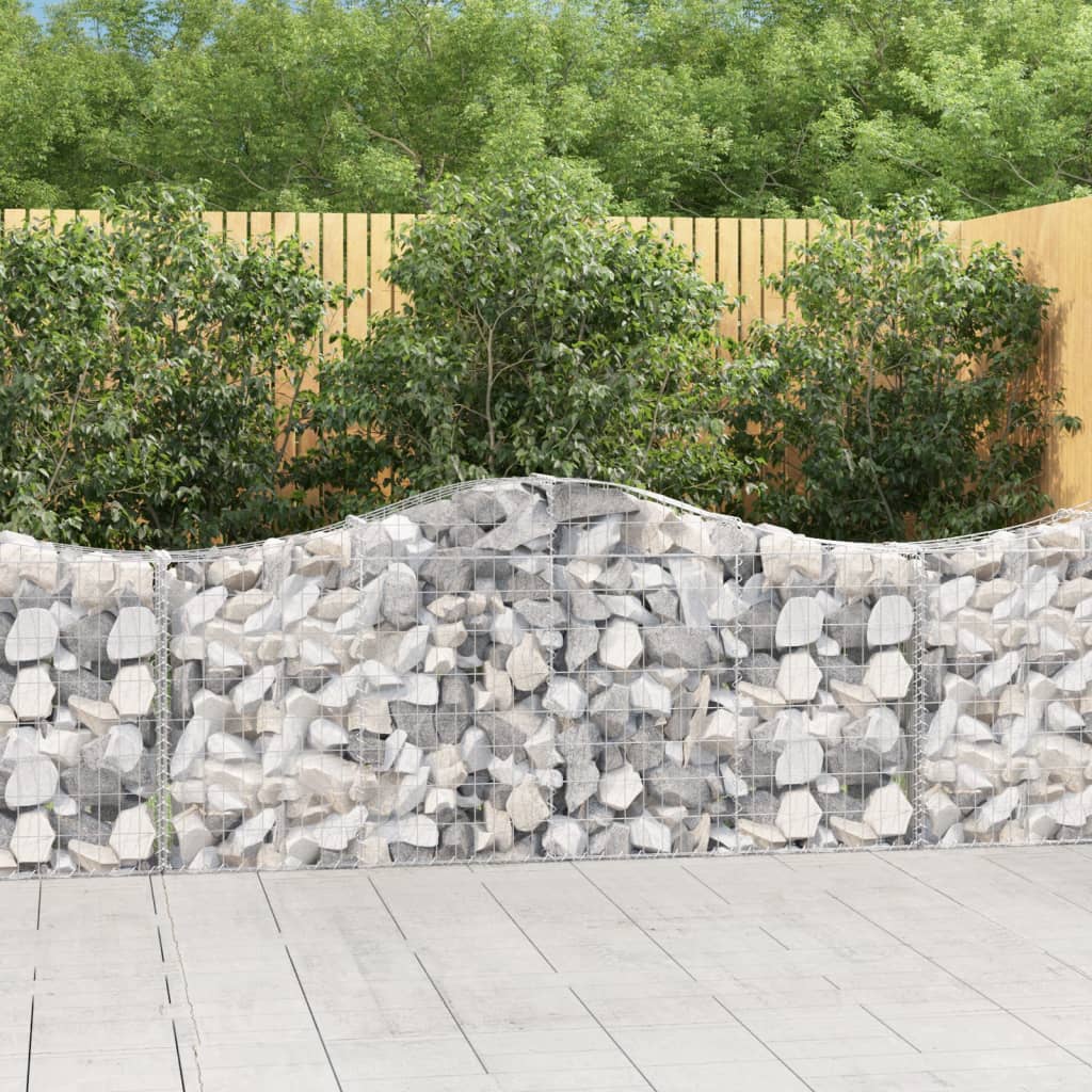 Obokane gabion košare 40 kosov 200x30x80/100 cm cinkano železo