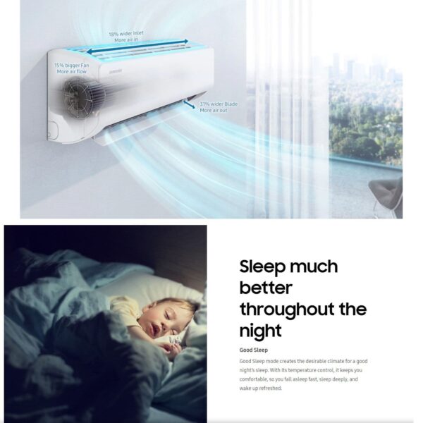 Samsung AR70F15C1AWNEU/AR70F15C1AWXEU 4,3kW klima WindFreeTM Avant S2 White, A+++ - Image 6