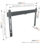 VOGELS TVM5605 fiksni stenski nosilec od 40" do 100" TV (1,5cm debeline) - Image 4