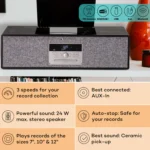 Auna Julie Ann, retro stereo sistem, gramofon (črna) - Image 2