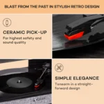 Auna Julie Ann, retro stereo sistem, gramofon (črna) - Image 5