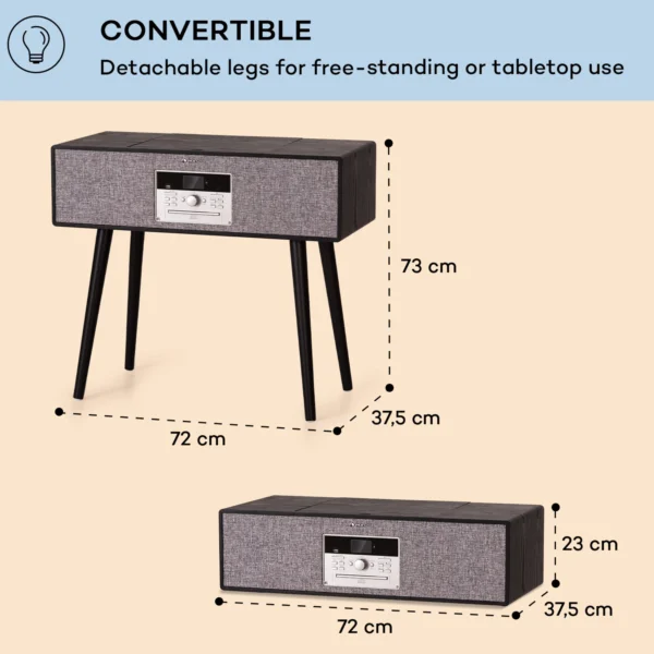 Auna Julie Ann, retro stereo sistem, gramofon (črna) - Image 6
