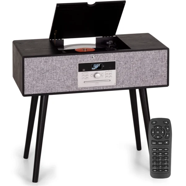 Auna Julie Ann, retro stereo sistem, gramofon (črna)