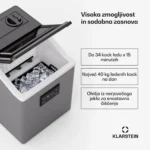 Klarstein Master-Frost ledomat (34 kock ledu v 15 minutah - kristalne kocke, 5l rezervoar za vodo ali direkten priklop na pipo) - Image 2