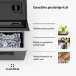 Klarstein Master-Frost ledomat (34 kock ledu v 15 minutah - kristalne kocke, 5l rezervoar za vodo ali direkten priklop na pipo) - Image 5