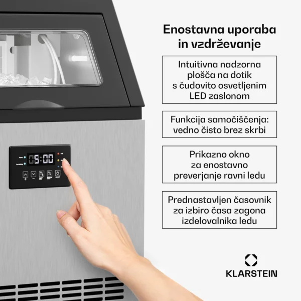 Klarstein Glacial Industrijski ledomat (45 kock ledu v 8/18-minutnem ciklu) - Image 3