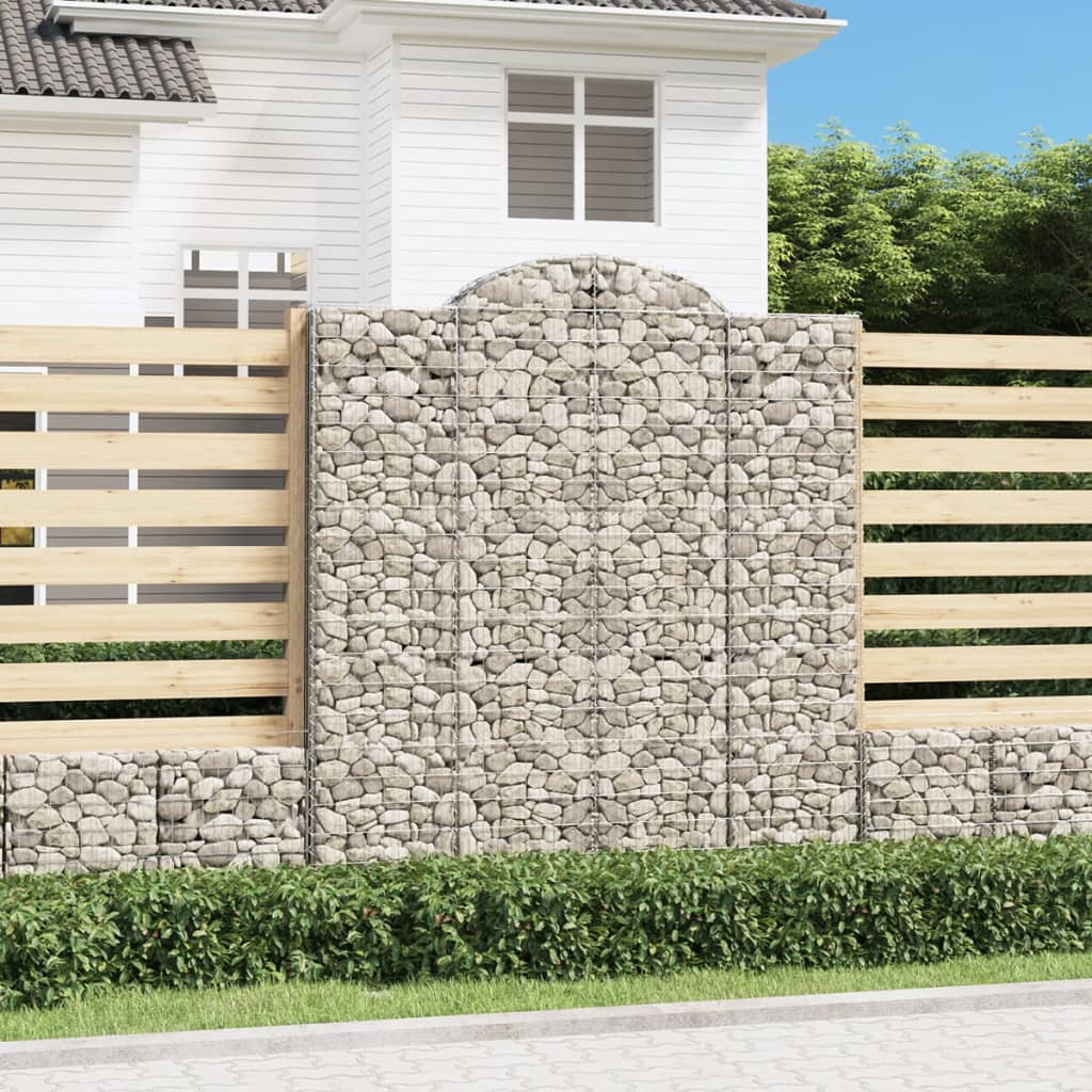 Obokane gabion košare 20kosov 200x30x220/240cm pocinkano železo