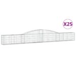 Obokane gabion košare 25 kosi 400x30x40/60 cm pocinkano železo - Image 2