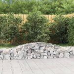 Obokane gabion košare 25 kosi 400x30x40/60 cm pocinkano železo
