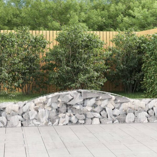 Obokane gabion košare 25 kosi 400x30x40/60 cm pocinkano železo
