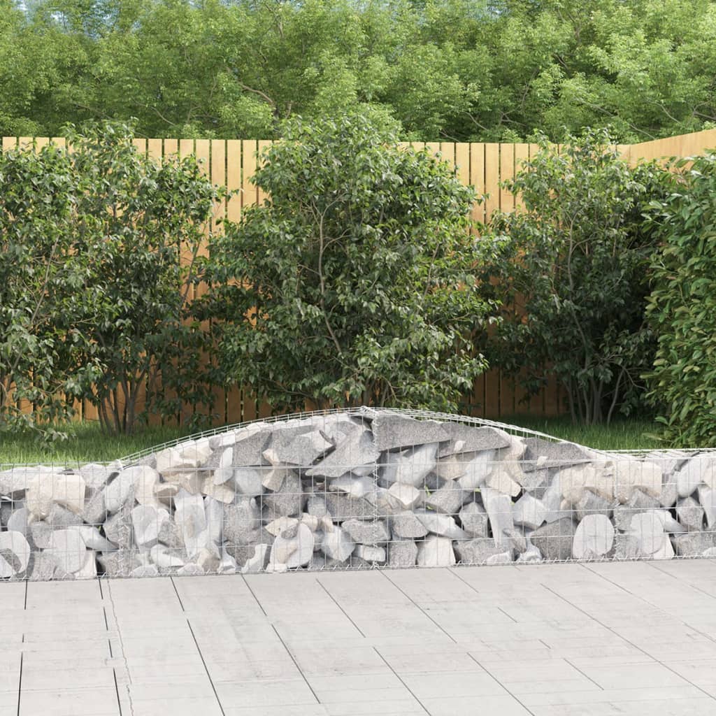 Obokane gabion košare 25 kosi 400x30x40/60 cm pocinkano železo