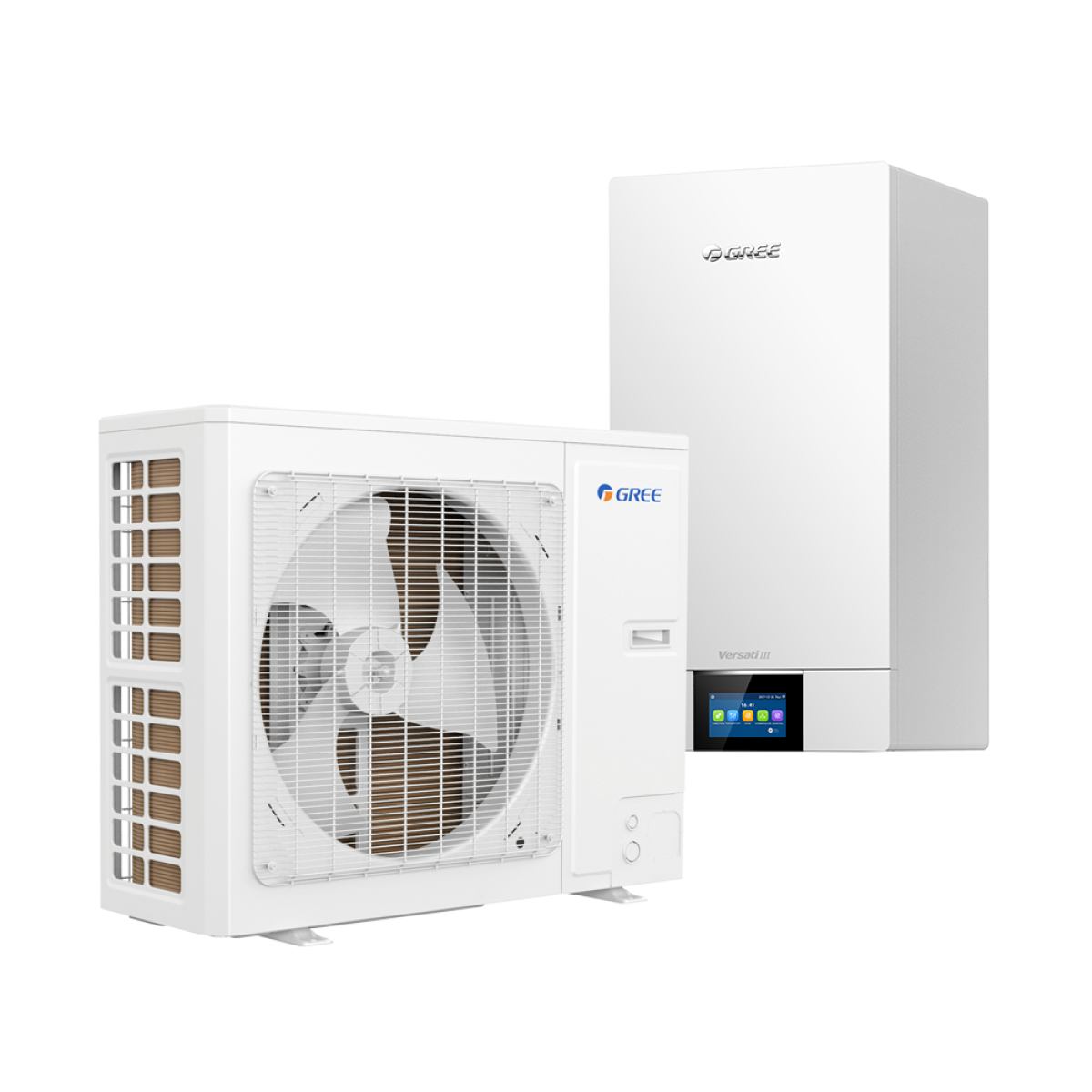 GREE Toplotna črpalka VERSAI III split GRS-CQ16. 0Pd/NhH-M(O/I) – 15,7 kW z ločenim 200l bojlerjem in montažo