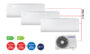 SAMSUNG Multisplit trojček 3 x Samsung AR50F12C1BHNEU Luzon 3,5kW notranja / 1 x Samsung AJ080TXJ4KG/EU 8kW zunanja