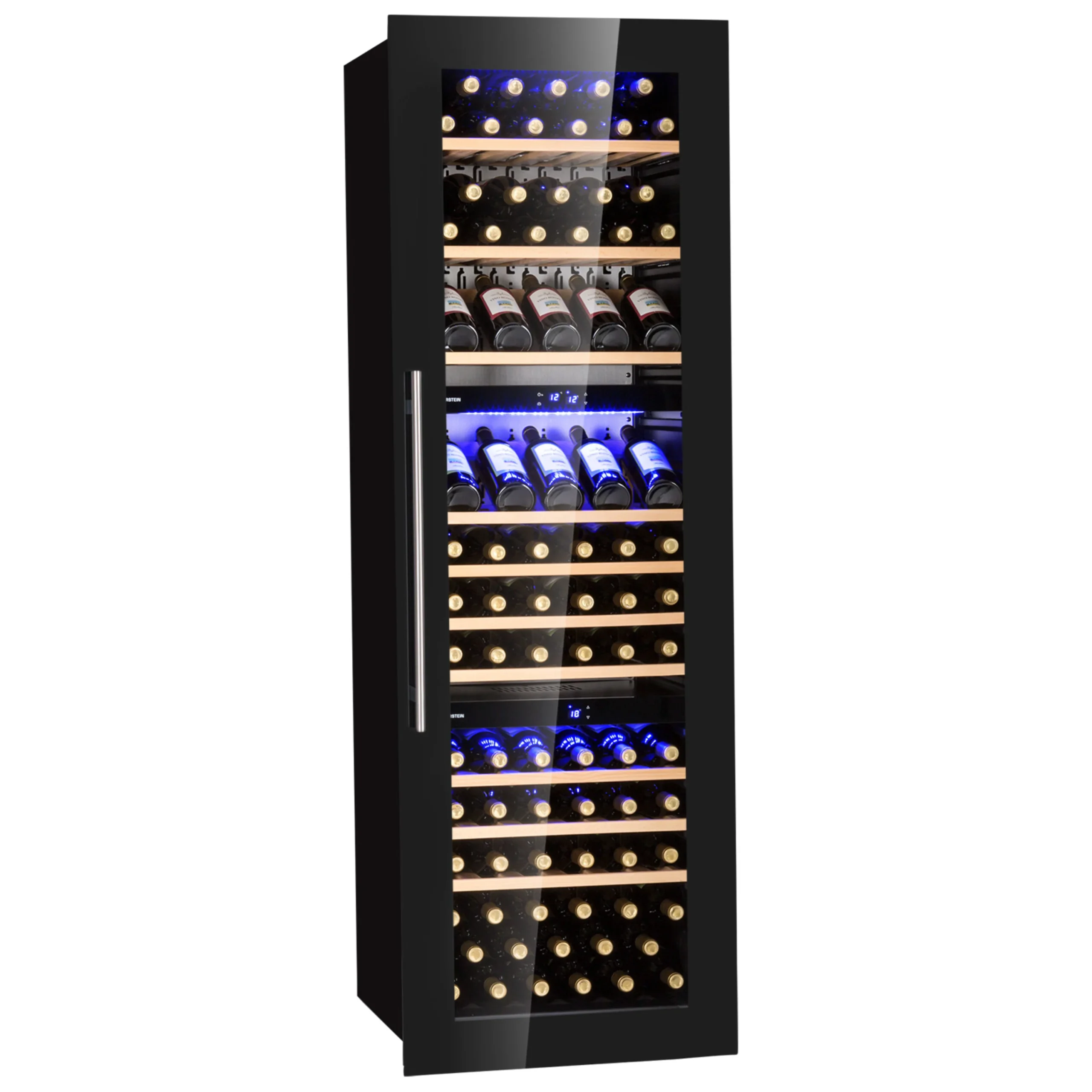 Klarstein Vinsider 89 Trio – vgradni hladilnik za vino (za 89 butelk, 3 hladilne cone)