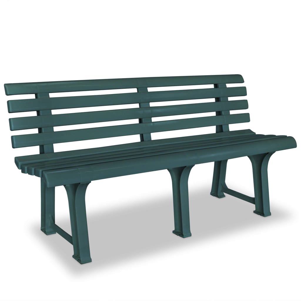 Vrtna klop 145,5 cm plastika zelene barve