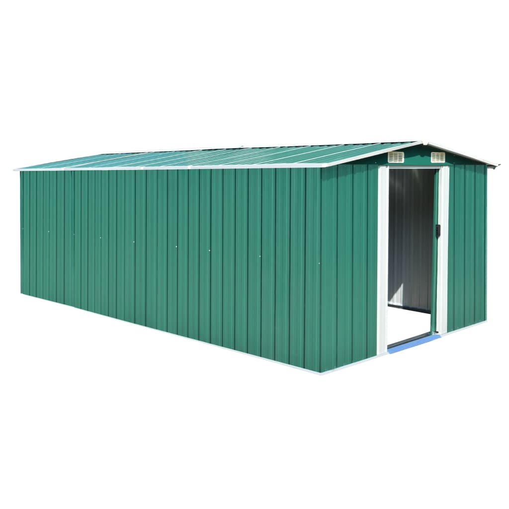 Vrtna lopa 257x489x181 cm kovinska zelena