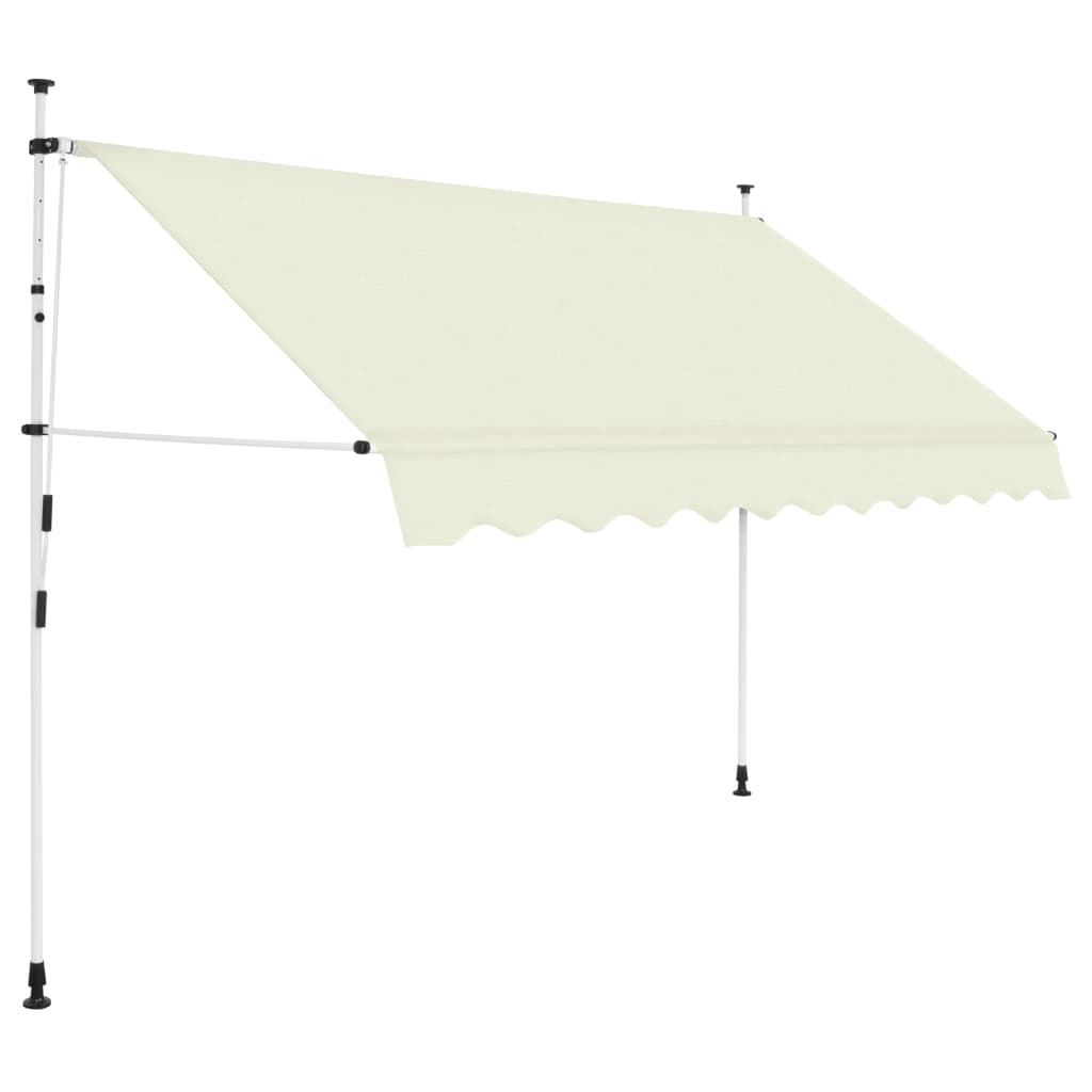 Ročno zložljiva tenda 300 cm krem
