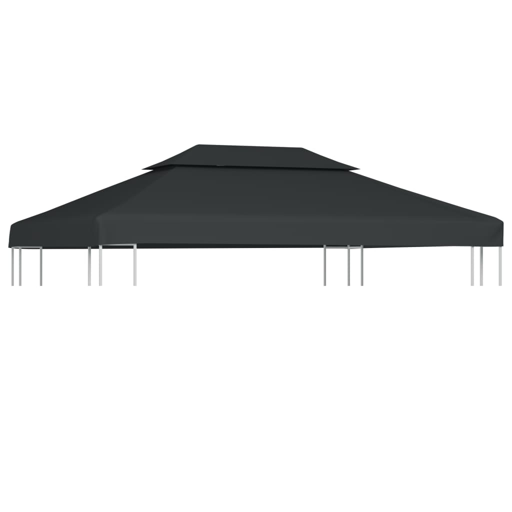 Streha za paviljon 2-delna 310 g/m² 4×3 m antracitna