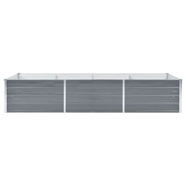 Visoka greda iz pocinkanega jekla 240x80x45 cm sive barve - Image 3