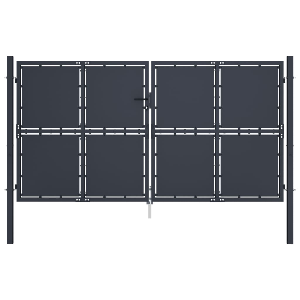 Vrtna vrata iz jekla 300×150 cm antracitna