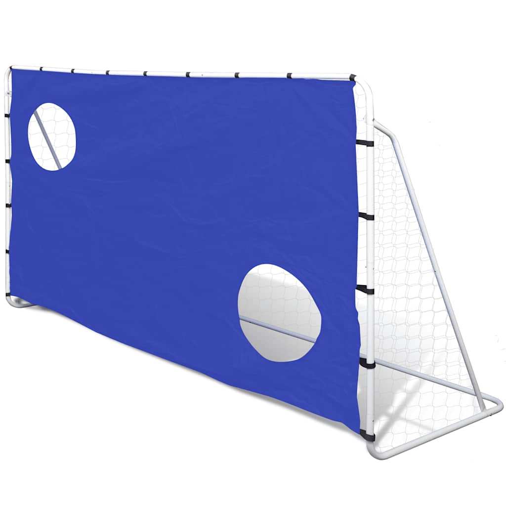 Nogometni gol s steno za ciljanje 240x92x150cm visokokakovosten
