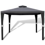 Paviljon s streho 3x3 m temno siv - Image 2
