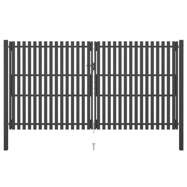 Ograjna vrata jeklena 4x2,5 m antracitna
