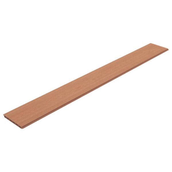 WPC ograjni paneli 5 kvadratnih 872x187 cm rjave barve - Image 2