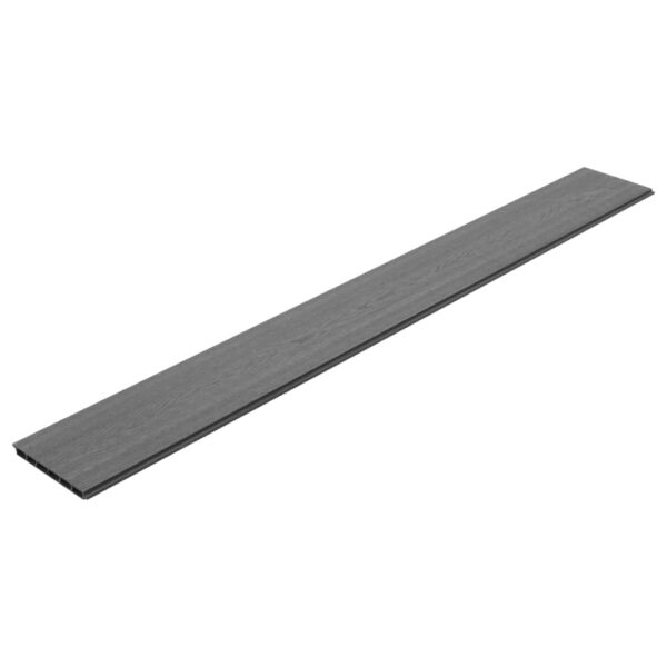 WPC ograjni paneli 5 kvadratnih 872x187 cm sive barve - Image 2