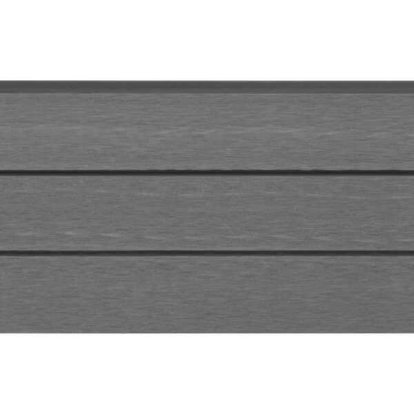 WPC ograjni paneli 5 kvadratnih 872x187 cm sive barve - Image 3