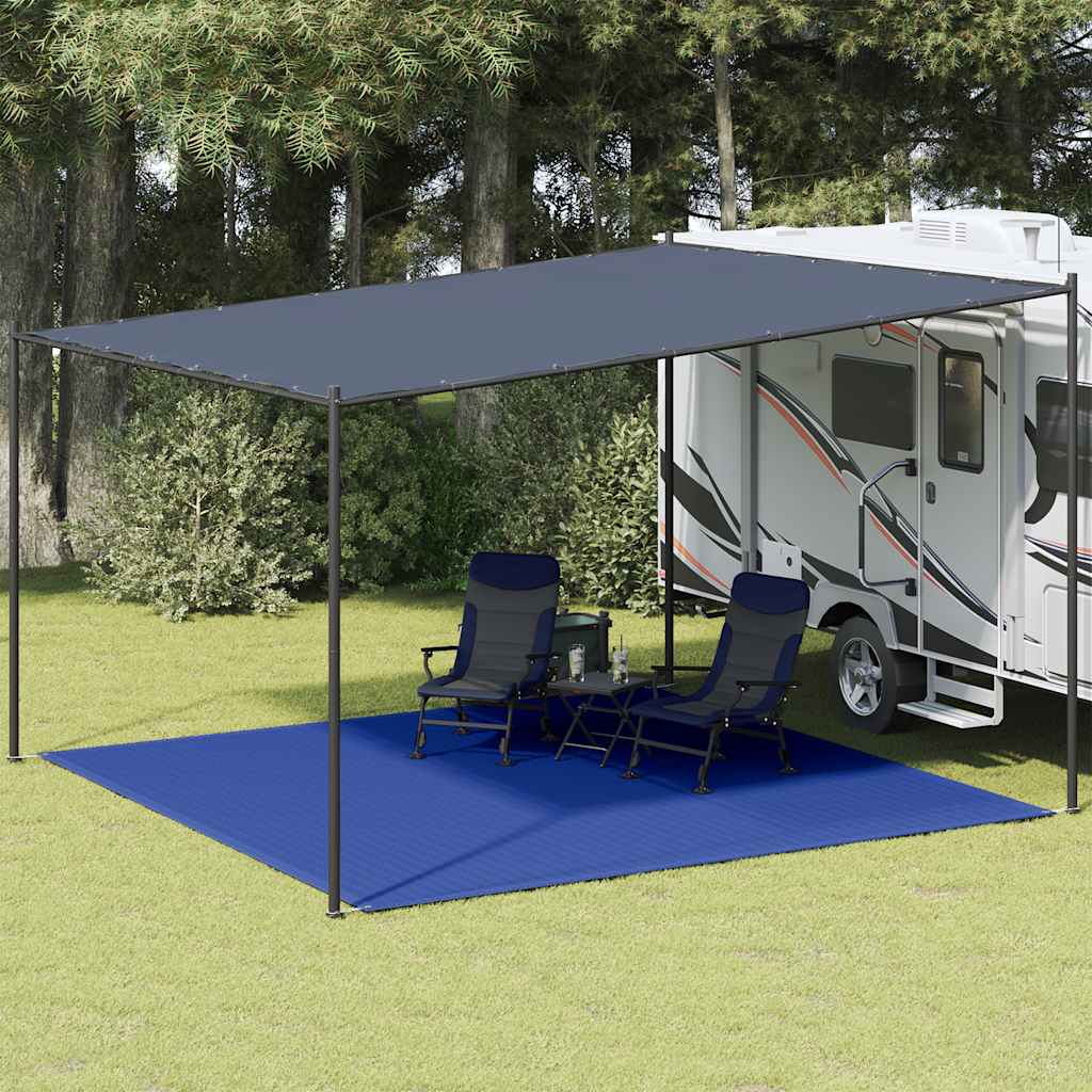 Preproga za šotor 400×400 cm modra HDPE