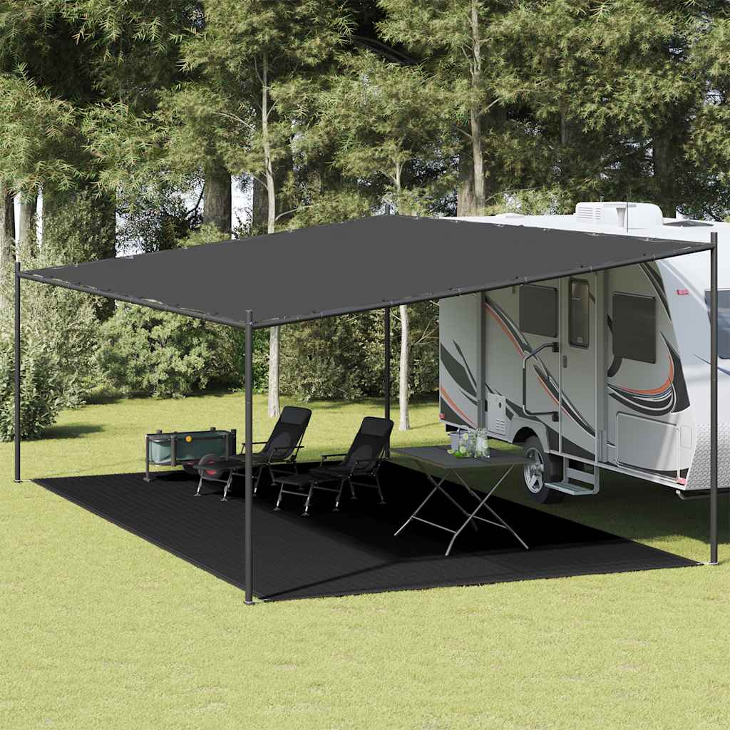 Preproga za šotor 400×800 cm črna HDPE