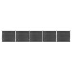 Komplet ograjnih panelov WPC 872x146 cm siv
