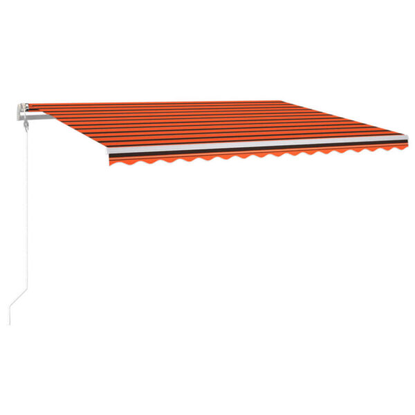 Avtomatska tenda LED + senzor 400x300 cm oranžno/rjava - Image 2