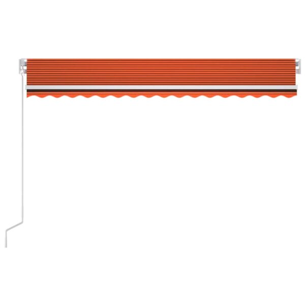 Avtomatska tenda LED + senzor 400x300 cm oranžno/rjava - Image 3